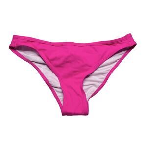 Frederick's of Hollywood Classic Ruched Back Bikini Bottom Raspberry Rose Small